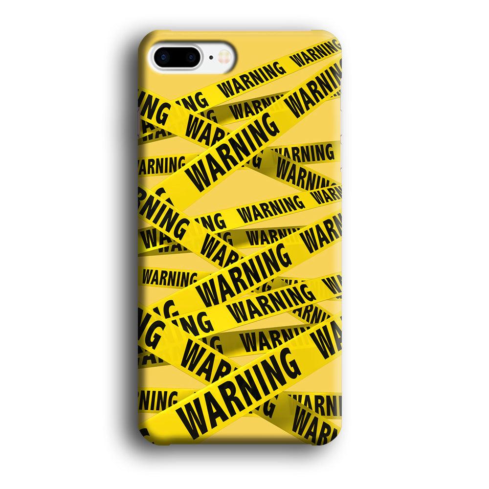 Warning Line Yellow iPhone 8 Plus 3D Case-Xtracase