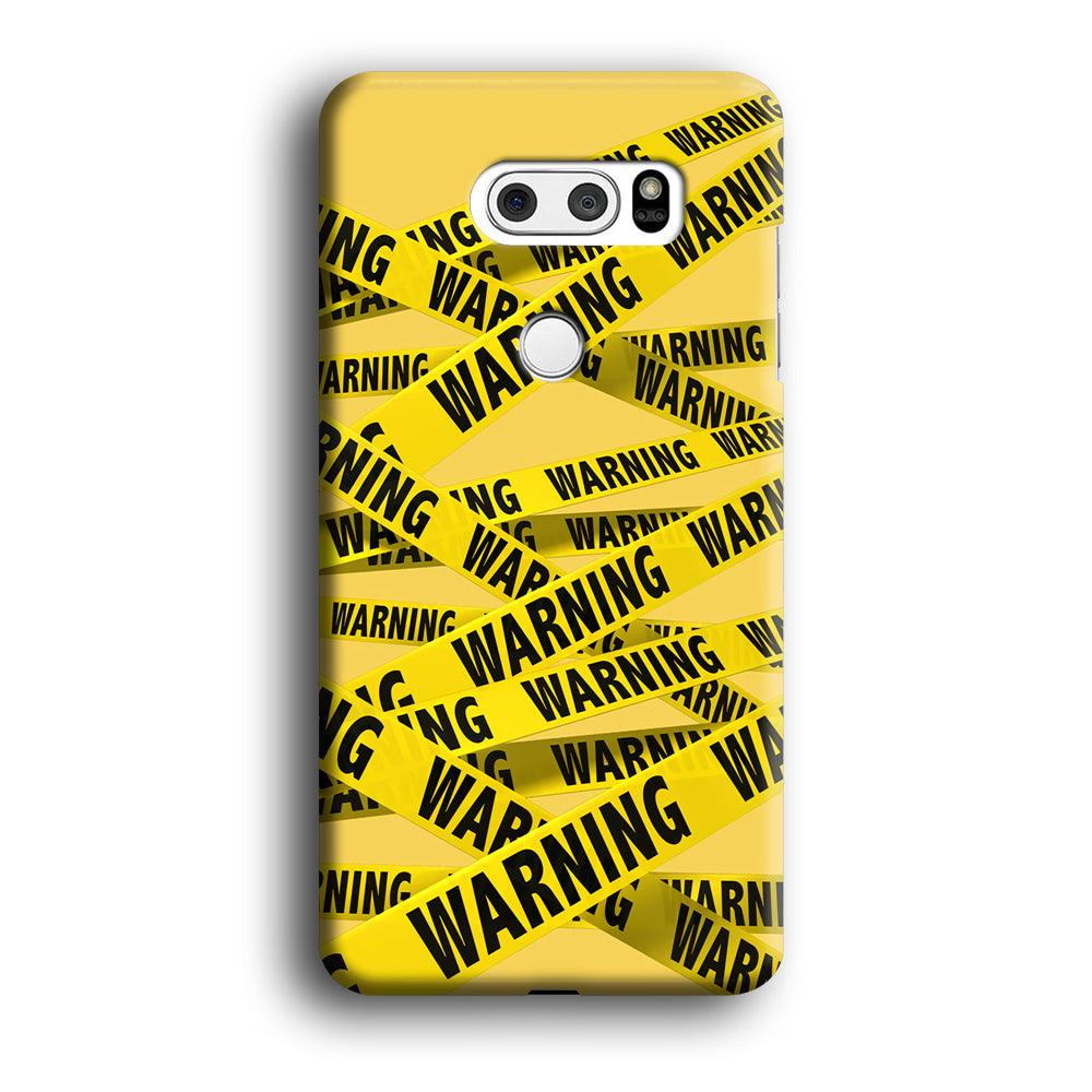 Warning Line Yellow LG V30 3D Case-Xtracase