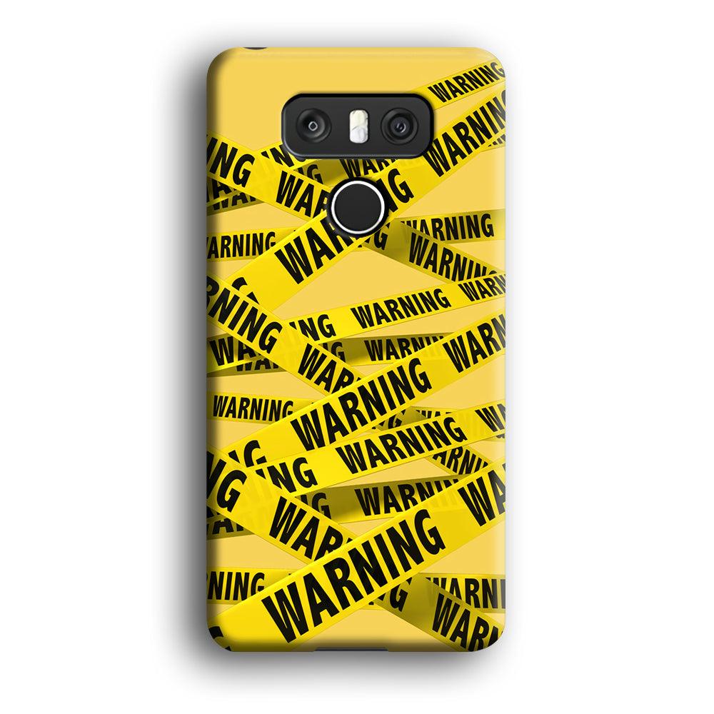 Warning Line Yellow LG G6 3D Case-Xtracase