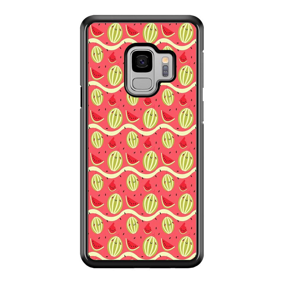 Watermelon Pattern Red Samsung Galaxy S9 Case-Plastic / Full Wrap (3D Case)-Xtracase