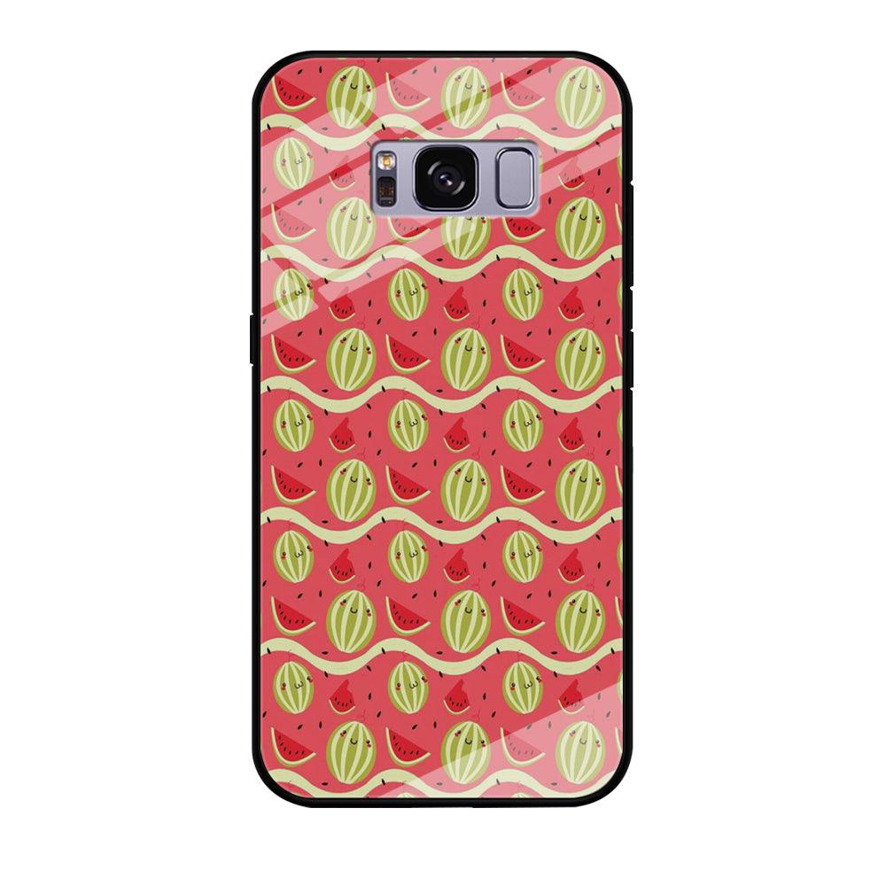 Watermelon Pattern Red Samsung Galaxy S8 Case-Tempered Glass Case-Xtracase