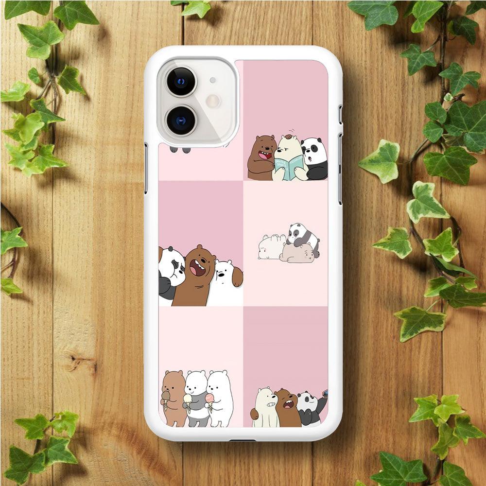 We Bare Bear Daily Life iPhone 11 Case-Rubber / White (2D Case)-Xtracase