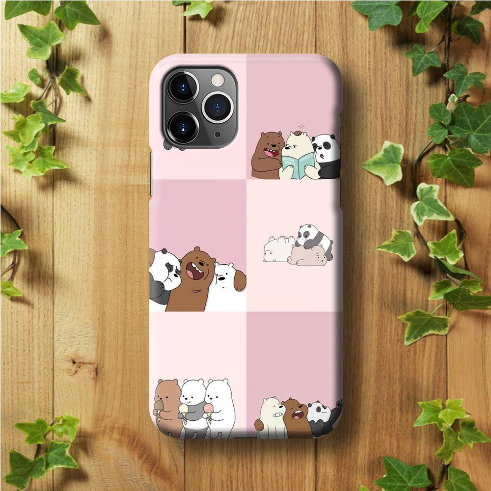 We Bare Bear Daily Life iPhone 11 Pro Max Case-Plastic / Full Wrap (3D Case)-Xtracase