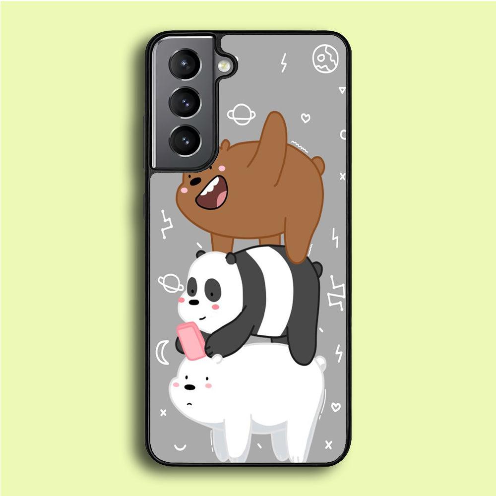 We Bare Bear Overlap Samsung Galaxy S21 Plus Case-Plastic / Full Wrap (3D Case)-Xtracase