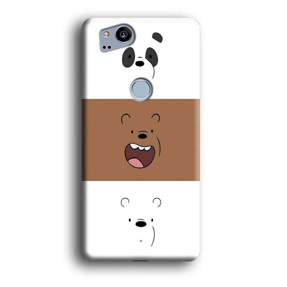 We Bare Bear Face Google Pixel 2 3D Case-Xtracase