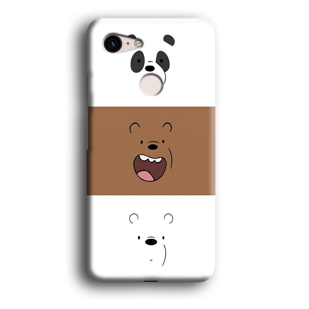 We Bare Bear Face Google Pixel 3 XL 3D Case-Xtracase