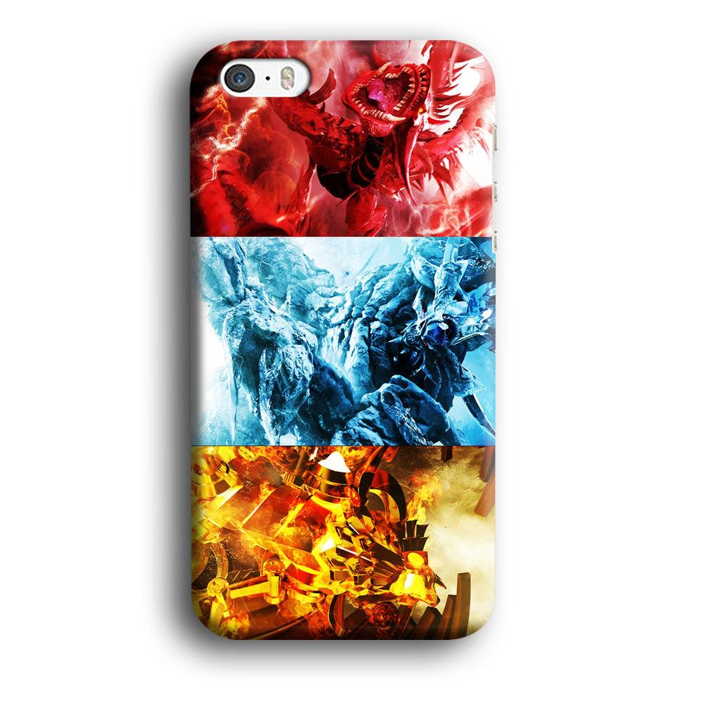 Yu-Gi-Oh 3 Egyptian Gods iPhone 5 | 5s Case-Rubber / White (2D Case)-Xtracase