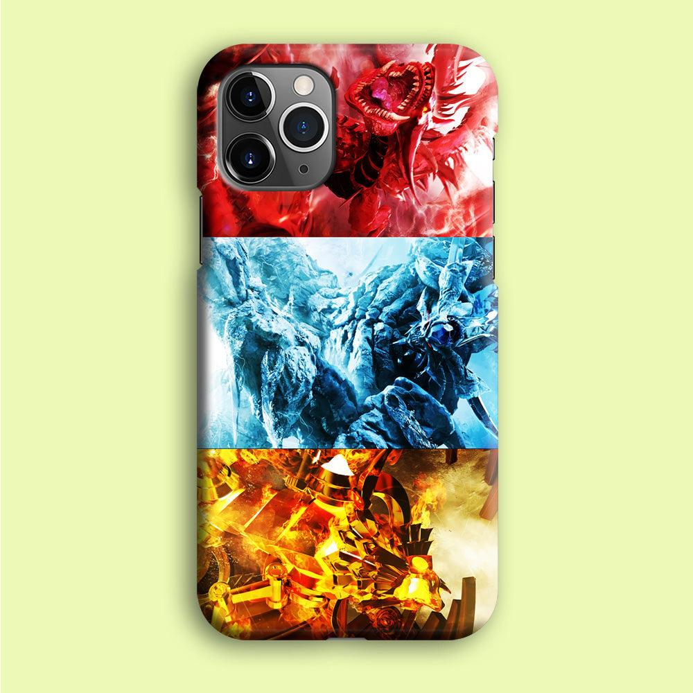 Yu-Gi-Oh 3 Egyptian Gods iPhone 12 Pro Max Case-Plastic / Full Wrap (3D Case)-Xtracase