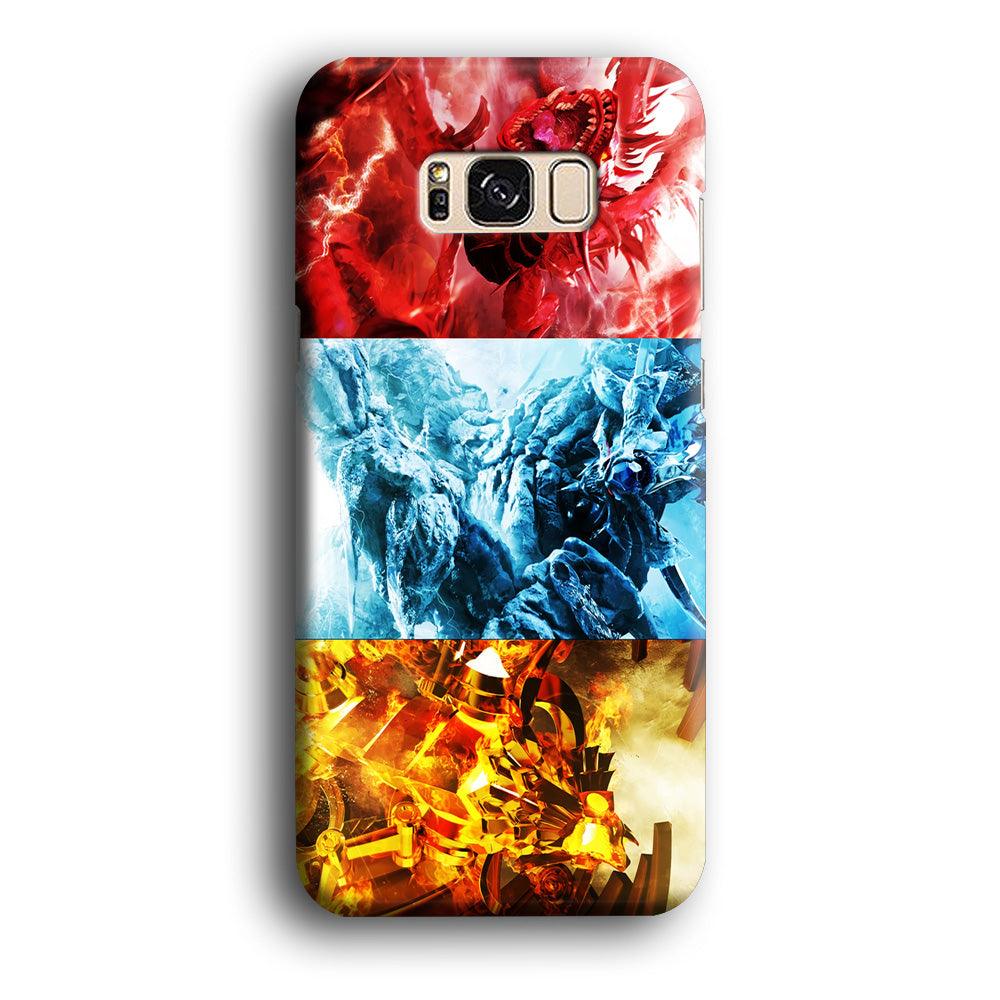 Yu-Gi-Oh 3 Egyptian Gods Samsung Galaxy S8 Case-Plastic / Full Wrap (3D Case)-Xtracase
