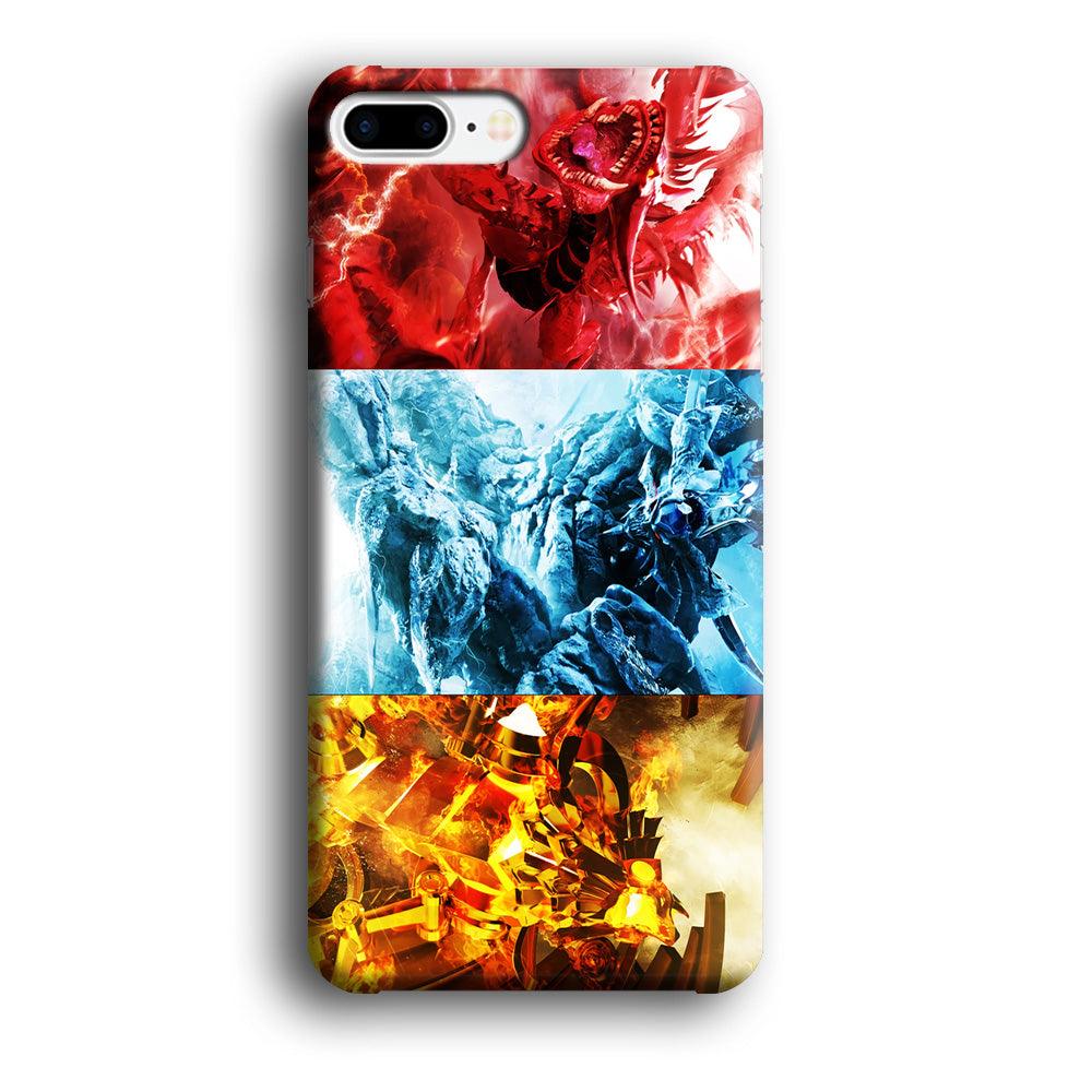 Yu-Gi-Oh 3 Egyptian Gods iPhone 7 Plus Case-Plastic / Full Wrap (3D Case)-Xtracase