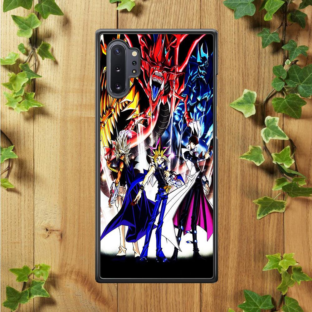 Yu-Gi-Oh 3 Monster Art Samsung Galaxy Note 10 Plus Case-Rubber / Black (2D Case)-Xtracase