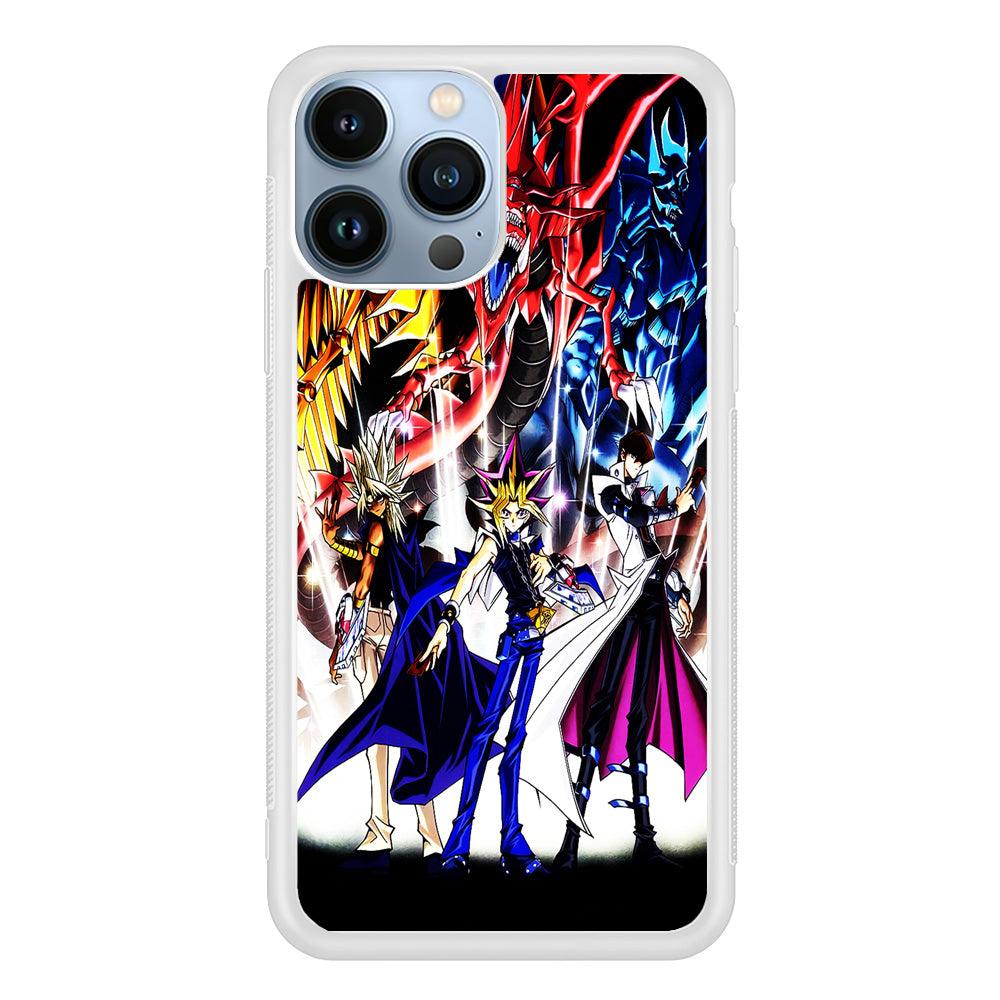 Yu-Gi-Oh 3 Monster Art iPhone 13 Pro Max Case-Rubber / White (2D Case)-Xtracase