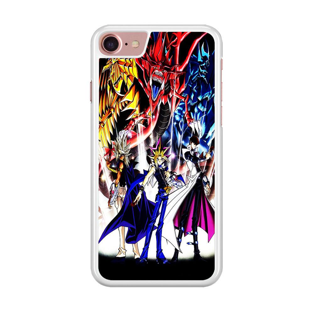 Yu-Gi-Oh 3 Monster Art iPhone SE 2020 Case-Rubber / White (2D Case)-Xtracase