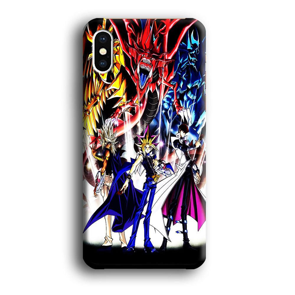 Yu-Gi-Oh 3 Monster Art iPhone X Case-Plastic / Full Wrap (3D Case)-Xtracase