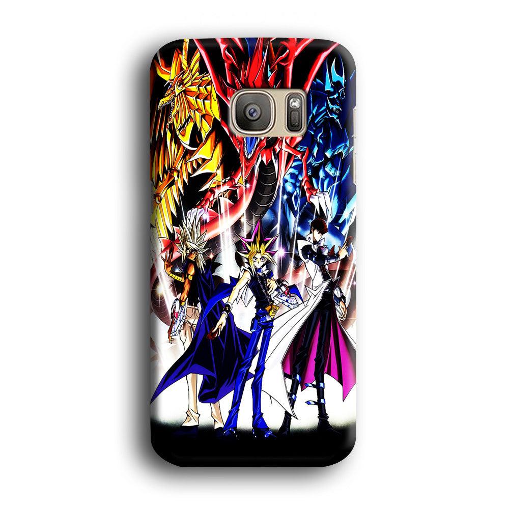 Yu-Gi-Oh 3 Monster Art Samsung Galaxy S7 Edge Case-Plastic / Full Wrap (3D Case)-Xtracase