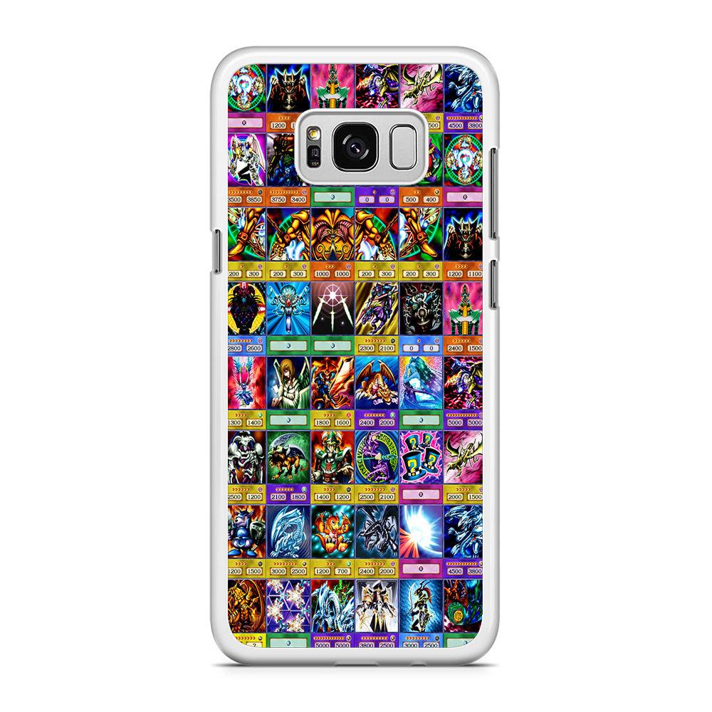 Yu-Gi-Oh Cards Collage Samsung Galaxy S8 Plus Case-Rubber / White (2D Case)-Xtracase