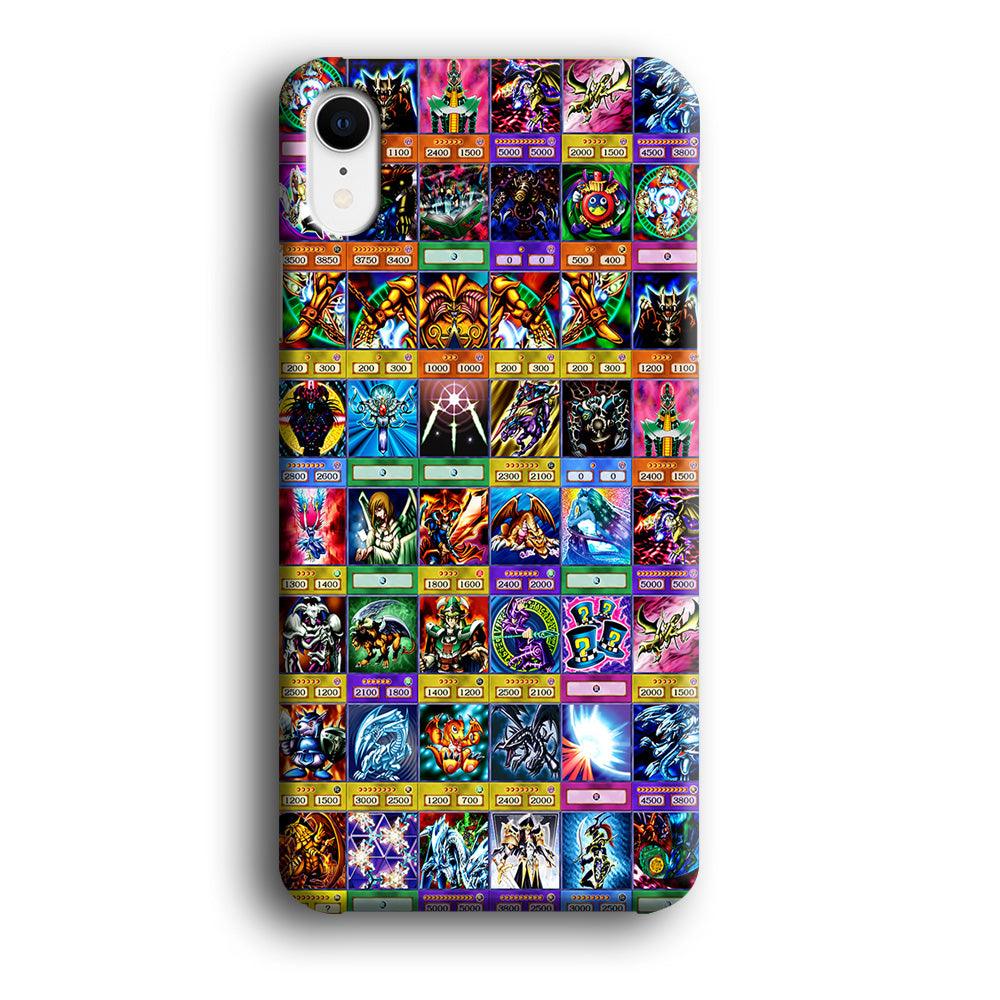 Yu-Gi-Oh Cards Collage iPhone XR Case-Plastic / Full Wrap (3D Case)-Xtracase
