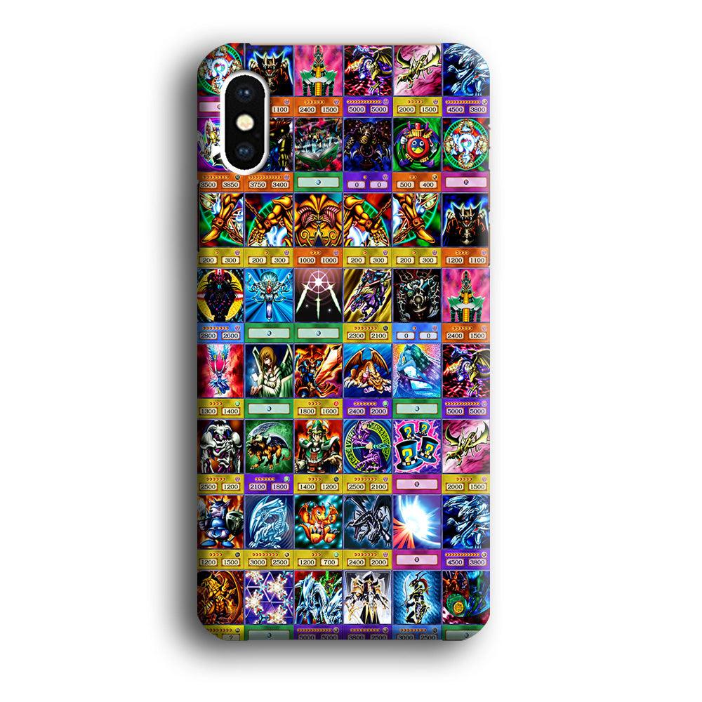 Yu-Gi-Oh Cards Collage iPhone Xs Max Case-Plastic / Full Wrap (3D Case)-Xtracase