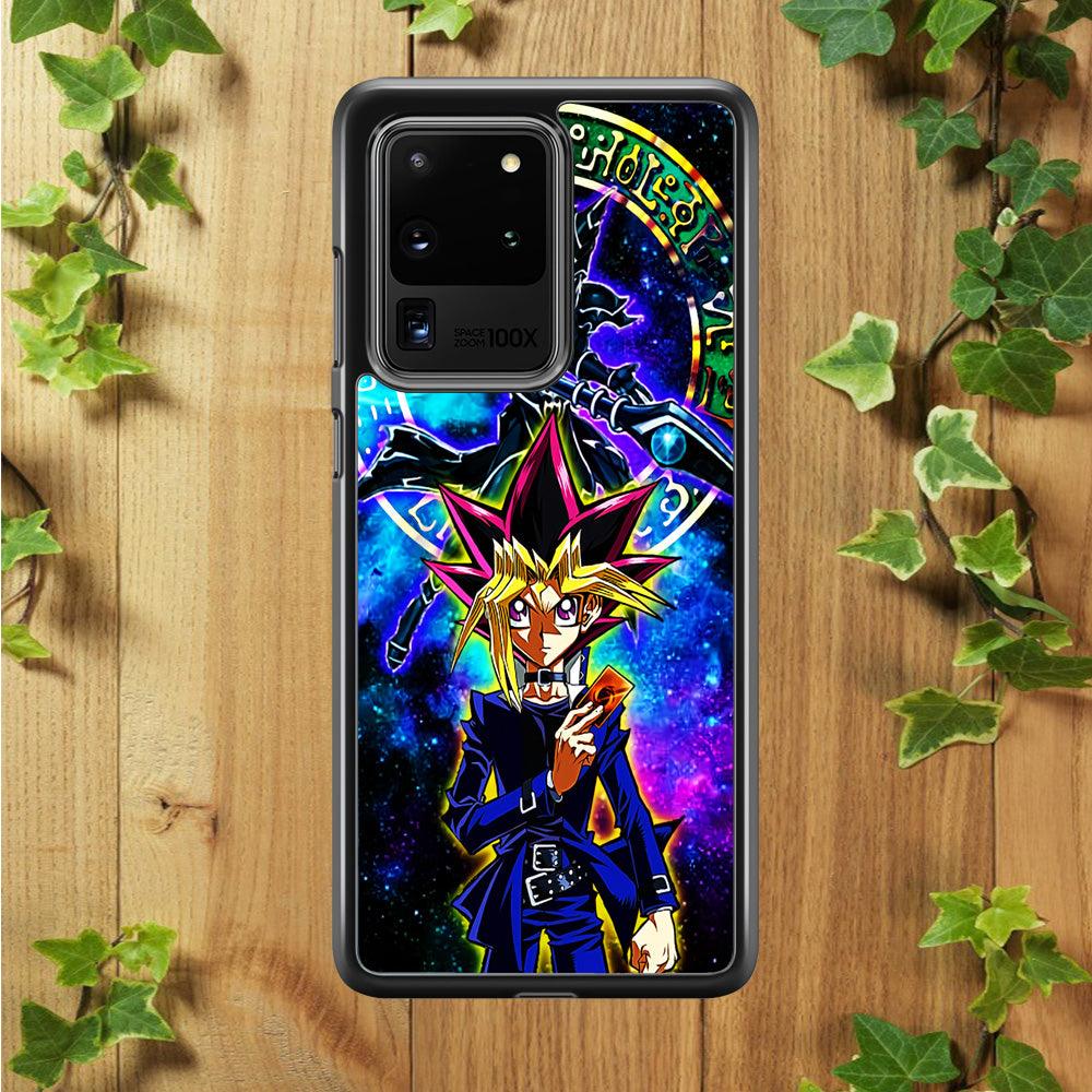 Yu-Gi-Oh Yugi Muto Art Samsung Galaxy S20 Ultra Case-Rubber / Black (2D Case)-Xtracase