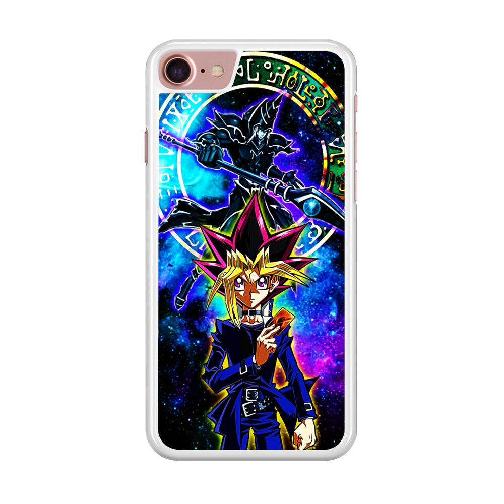 Yu-Gi-Oh Yugi Muto Art iPhone SE 2020 Case-Rubber / White (2D Case)-Xtracase