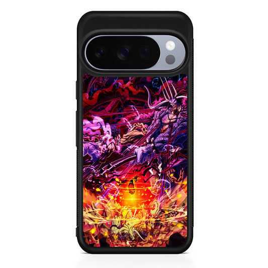 One Piece Luffy VS Kaido Google Pixel 10 Pro Case | Slim Google Pixel 10 Pro Rubber Case