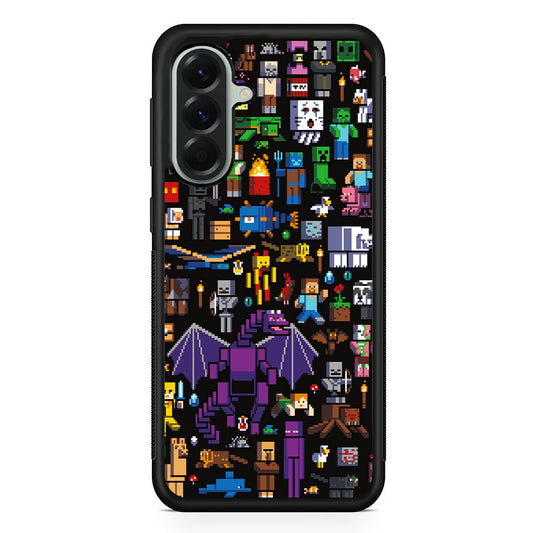 Minicraft All Characters Samsung Galaxy A56 Case | Samsung Galaxy A56 Protective Rubber Case