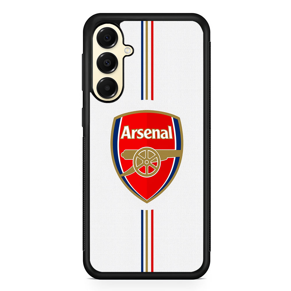 Arsenal Emblem Stripe Line Samsung Galaxy A16 Case | Slim Rubber Samsung Galaxy A16 Case