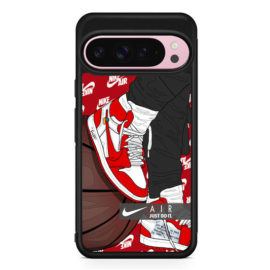 Nike Shiny Red Lava Google Pixel 9 Pro XL Case | Protective Cover