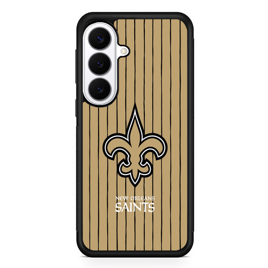 NFL New Orleans Saints Striped Samsung Galaxy S26 Plus Case | Slim Protective Cover for Samsung Galaxy S26 Plus