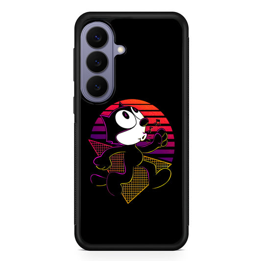 Felix The Cat Whistling Samsung Galaxy S26 Case | Durable Rubber Case for Samsung Galaxy S26
