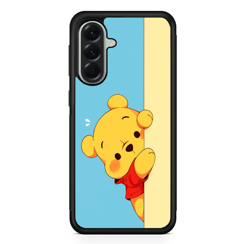 Winnie The Pooh Is Hiding Samsung Galaxy A56 Case | Samsung Galaxy A56 Protective Rubber Case