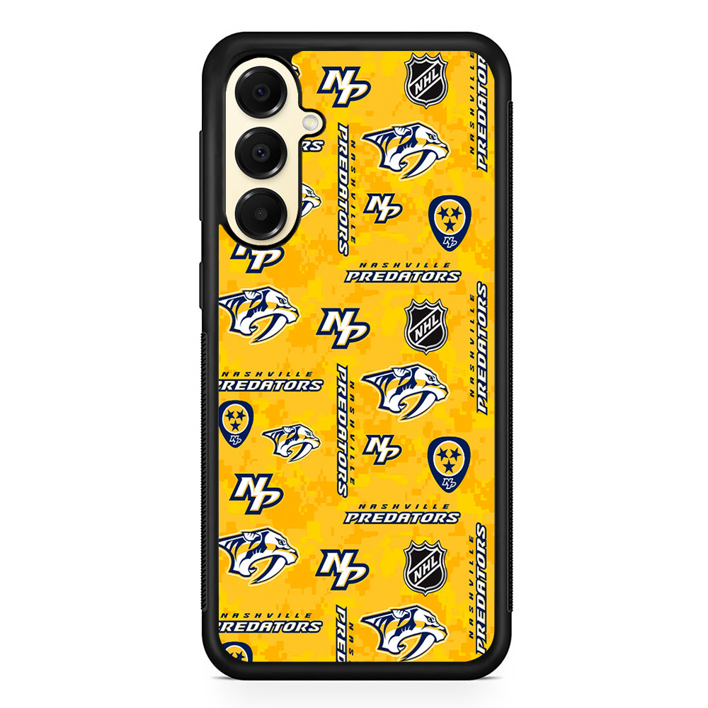 NHL Nashville Predators Pixel Samsung Galaxy A16 Case | Slim Rubber Samsung Galaxy A16 Case