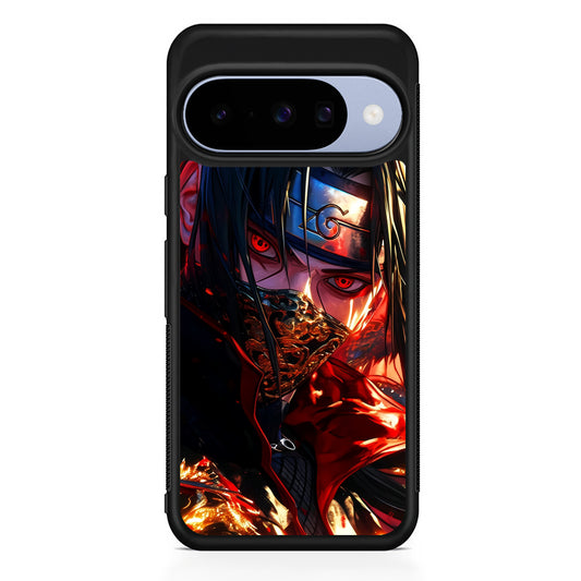 Itachi Uchiha Using a Mask Google Pixel 10 Case | Google Pixel 10 Rubber Protective Case