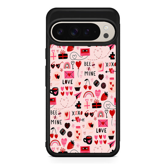 Valentine’s Day Love Pattern Google Pixel 9 Pro Case | Slim Protective Cover