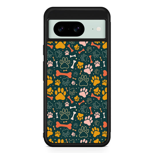 Dog Tracks and Bones Google Pixel 8 Case | Durable Protective Cover for Google Pixel 8