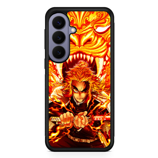 Rengoku Kyojuro Demon Slayer Samsung Galaxy S26 Case | Durable Rubber Case for Samsung Galaxy S26