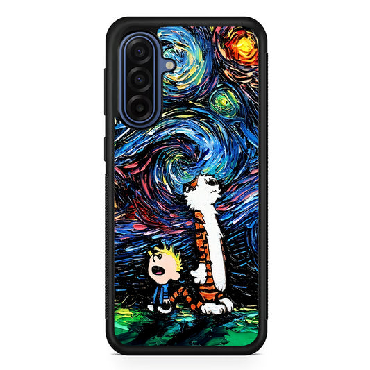 Calvin and Hobbes Starry Night Samsung Galaxy A17 Case | Slim Protective Phone Cover