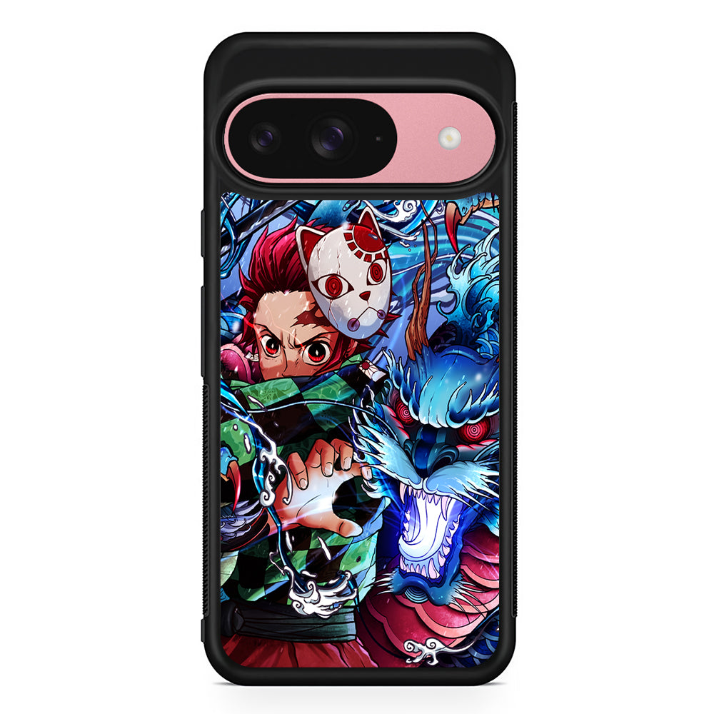 Tanjiro Kamado Kimetsu No Yaiba Google Pixel 9 Case | Google Pixel 9 Protective Rubber Case