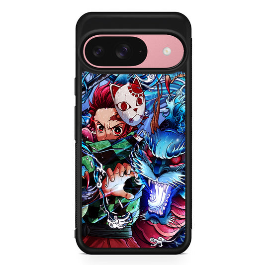 Tanjiro Kamado Kimetsu No Yaiba Google Pixel 9 Case | Google Pixel 9 Protective Rubber Case
