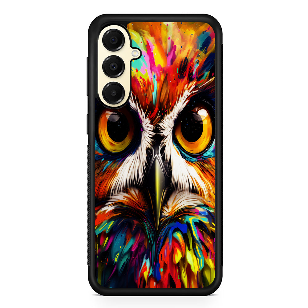 Colorful Owl Face Samsung Galaxy A16 Case | Slim Rubber Samsung Galaxy A16 Case