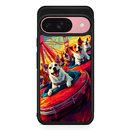 Happy Dogs At Carnival Google Pixel 9 Case | Google Pixel 9 Protective Rubber Case