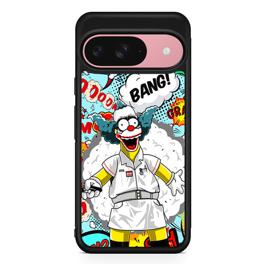 Homer Simpson Joker Bang Google Pixel 9 Case | Google Pixel 9 Protective Rubber Case