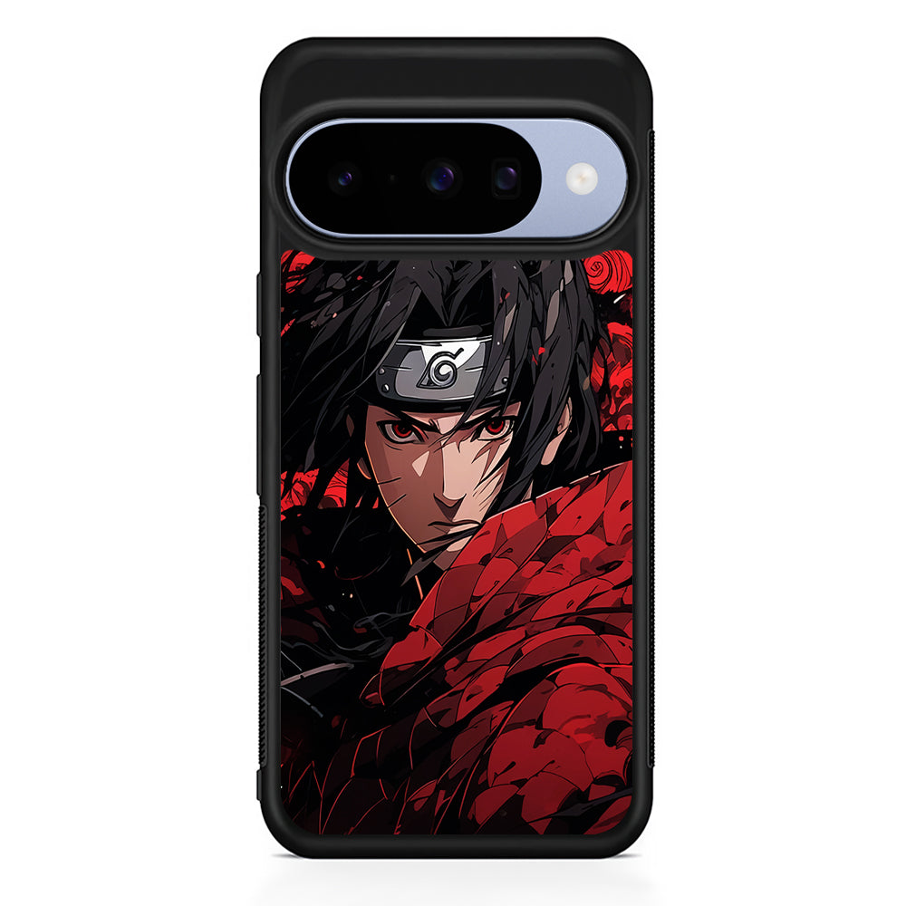 Itachi Uchiha Red Clothes Google Pixel 10 Case | Google Pixel 10 Rubber Protective Case