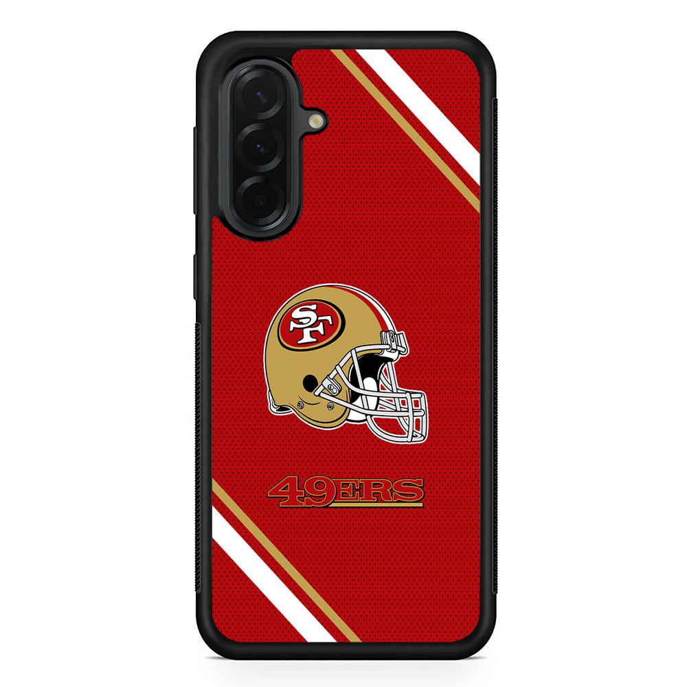 NFL San Francisco 49ers Helmet Samsung Galaxy A36 Case | Protective Rubber Cover