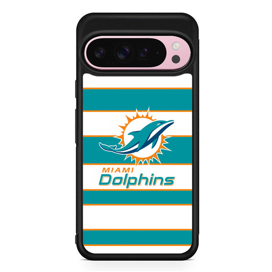 NFL Miami Dolphins White Stripe Google Pixel 9 Pro XL Case | Protective Cover
