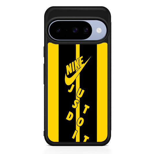 Nike Yellow Stripe Just Do It Google Pixel 10 Case | Google Pixel 10 Rubber Protective Case