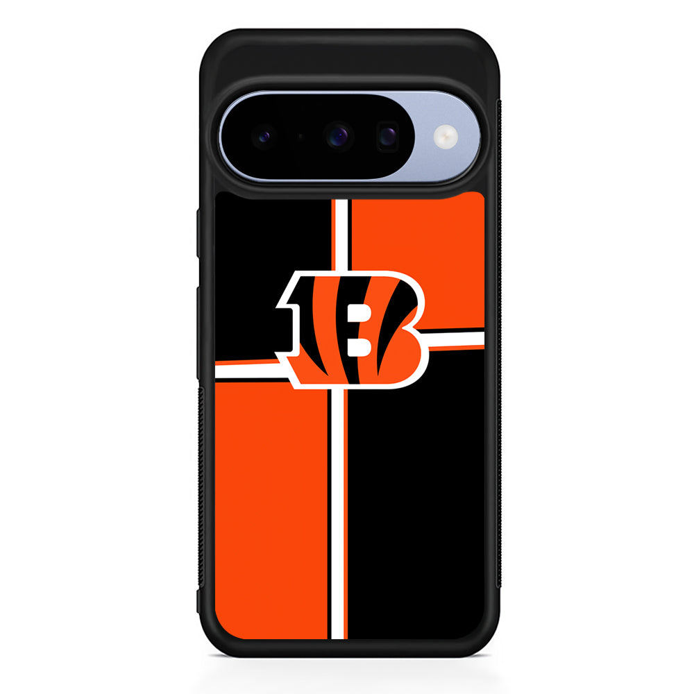 NFL Cincinnati Bengals Logo Google Pixel 10 Case | Google Pixel 10 Rubber Protective Case