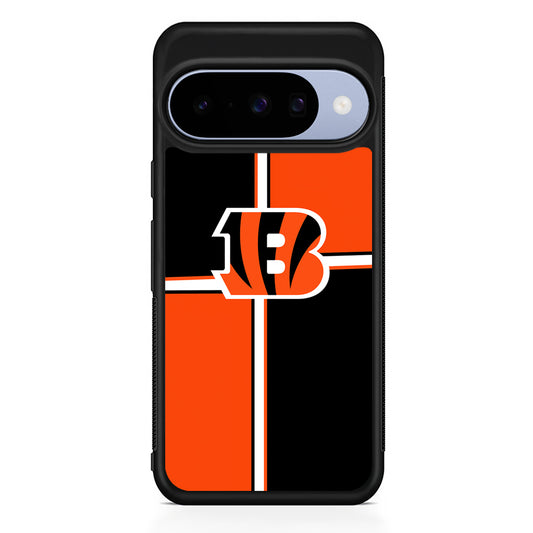 NFL Cincinnati Bengals Logo Google Pixel 10 Case | Google Pixel 10 Rubber Protective Case