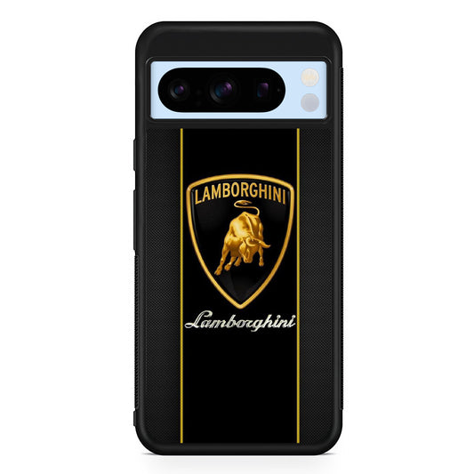 Lamborghini Carbon Stripe Gold Google Pixel 8 Pro Case | Slim Protective Cover
