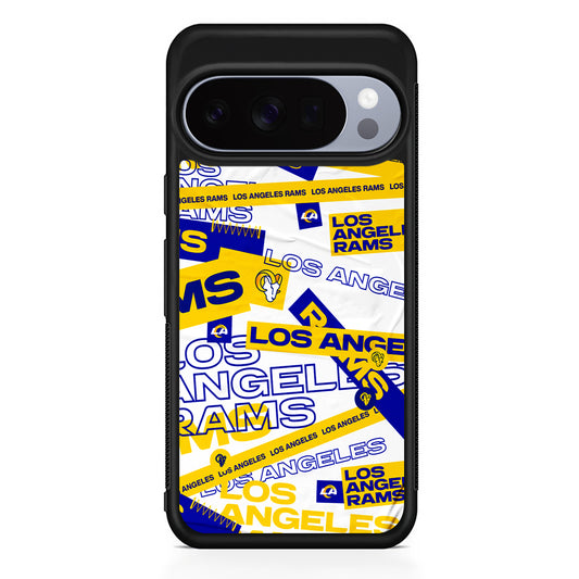 NFL Los Angeles Rams Logo Pattern Google Pixel 10 Pro Case | Slim Google Pixel 10 Pro Rubber Case